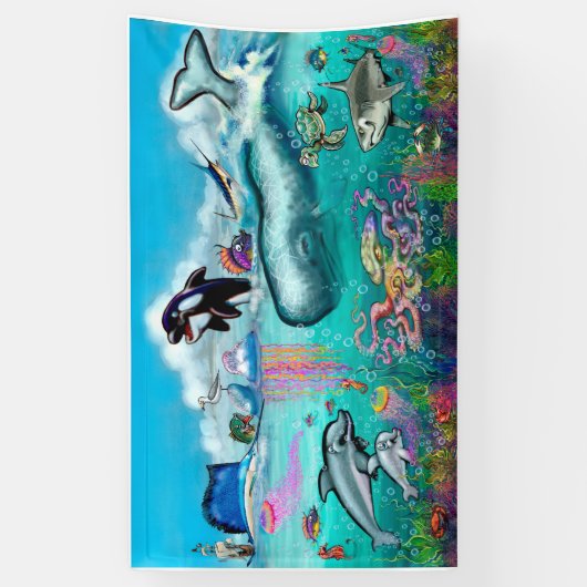 Unterhalb des Meeres Banner (Vertikal)