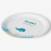 Unterhalb des Meeres befinden sich Meerestiere Pappteller (Schrägansicht)