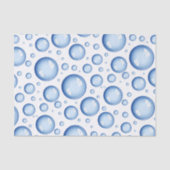 Unterhalb des Meeres | Blaue Luft- und Wasserblase Seidenpapier (Vorderseite)