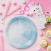 Unterhalb des Meeres | Blaues Wasser Pappteller (Party)