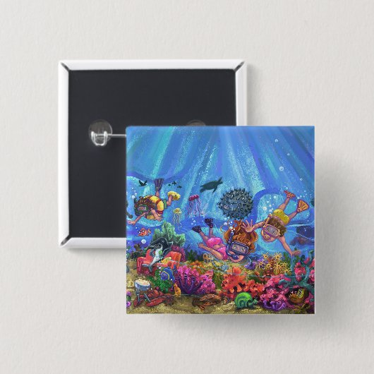 Unterhalb des Meeres Button (Vorne & Hinten)