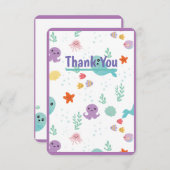 Unterhalb des Meeres Dankeskarte (Vorne/Hinten)