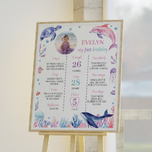 Unterhalb des Meeres Dolphin Kind Geburtstag Meile Poster