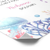 Unterhalb des Meeres Dolphin Kind Geburtstag Meile Poster (Ecke)