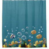 Unterhalb des Meeres Duschvorhang (Vorderseite)