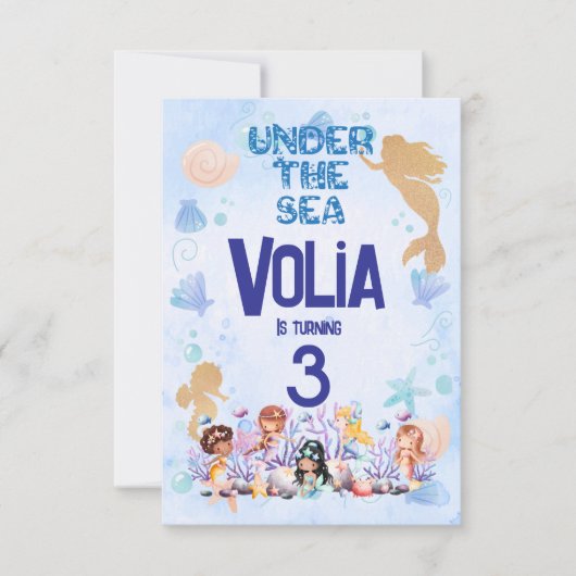 Unterhalb des Meeres Einladung (Vorderseite)