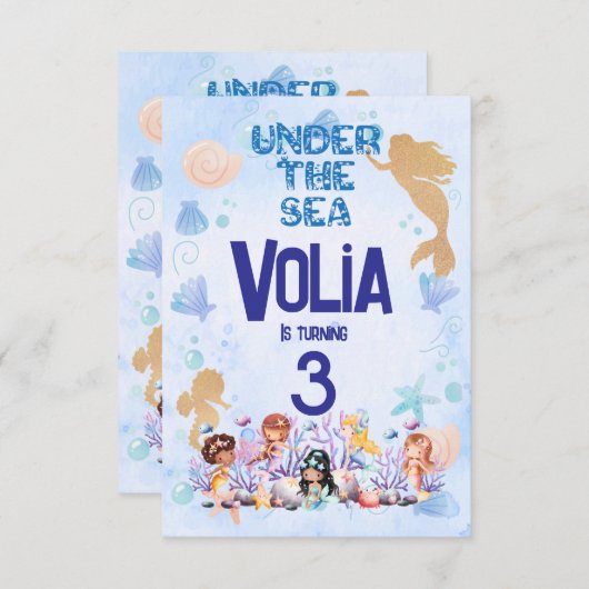 Unterhalb des Meeres Einladung (Vorne/Hinten)