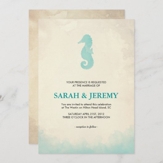 Unterhalb des Meeres Einladung (Vorne/Hinten)