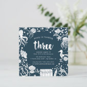 Unterhalb des Meeres | Einladung Dritter Geburtsta (Stehend Vorderseite)