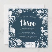 Unterhalb des Meeres | Einladung Dritter Geburtsta (Vorderseite)