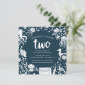 Unterhalb des Meeres | Einladung zur zweiten Gebur (Stehend Vorderseite)