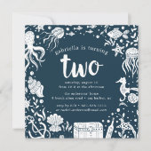 Unterhalb des Meeres | Einladung zur zweiten Gebur (Vorderseite)