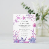 Unterhalb des Meeres finden Sie die Gastdetails Begleitkarte (Stehend Vorderseite)