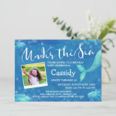 Unterhalb des Meeres - Foto - Kindergeburtstag Par Einladung (Stehend Vorderseite)