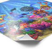 Unterhalb des Meeres Fotodruck (Ecke)