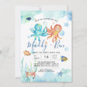 Unterhalb des Meeres | Gemeinsame Pool-Party Einla Einladung (Vorderseite)