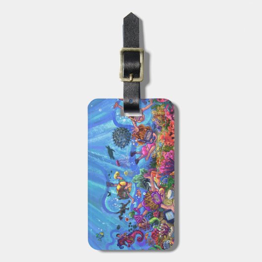 Unterhalb des Meeres Gepäckanhänger (Vorderseite vertikal)