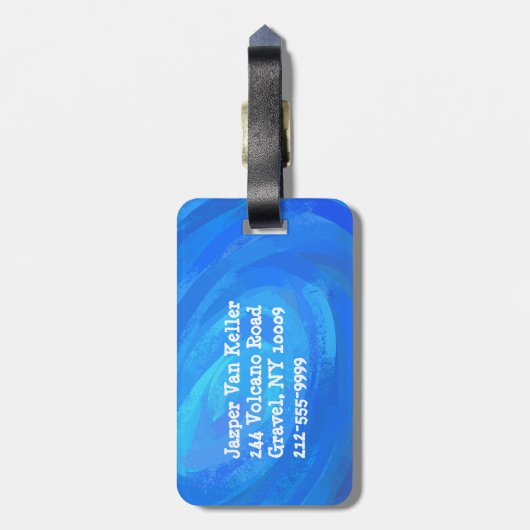 Unterhalb des Meeres Gepäckanhänger (Rückseite vertikal)