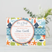 Unterhalb des Meeres, Kinderdusche Einladung (Stehend Vorderseite)