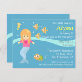 Unterhalb des Meeres, kleine Meerjungfrau-Party Ei Einladung (Vorne/Hinten)