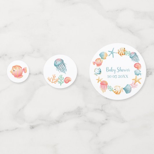 Unterhalb des Meeres Konfetti (Rückseiten)