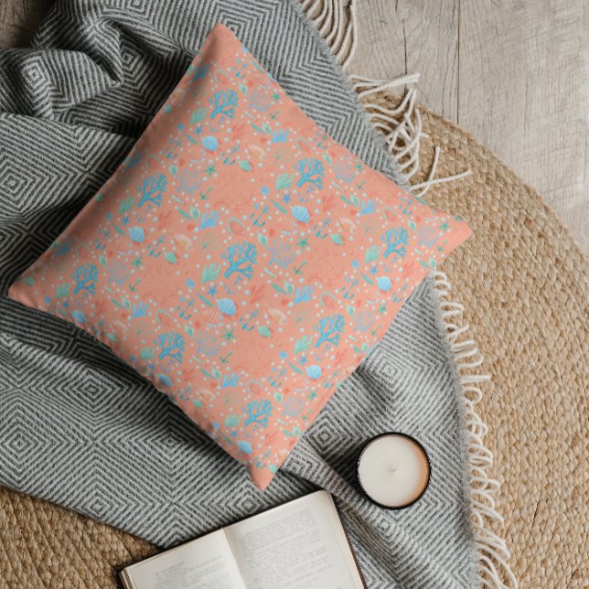 Unterhalb des Meeres Korallenrosa Kissen (Von Creator hochgeladen)