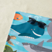Unterhalb des Meeres leben Whale Shark Turtle Sea Strandtuch (Beispiel)