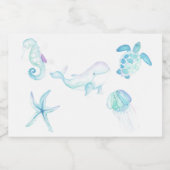 Unterhalb des Meeres Lebensmitteletikett (Einzelnes Label)