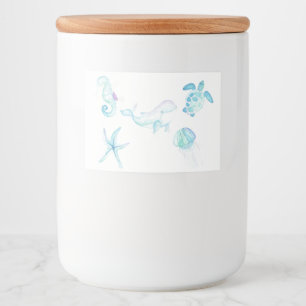 Unterhalb des Meeres Lebensmitteletikett