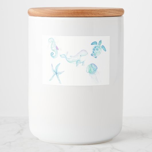 Unterhalb des Meeres Lebensmitteletikett (Vorderseite)