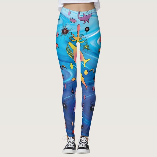 Unterhalb des Meeres Leggings (Vorderseite)