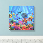 Unterhalb des Meeres Leinwanddruck (Insitu (Holzboden))