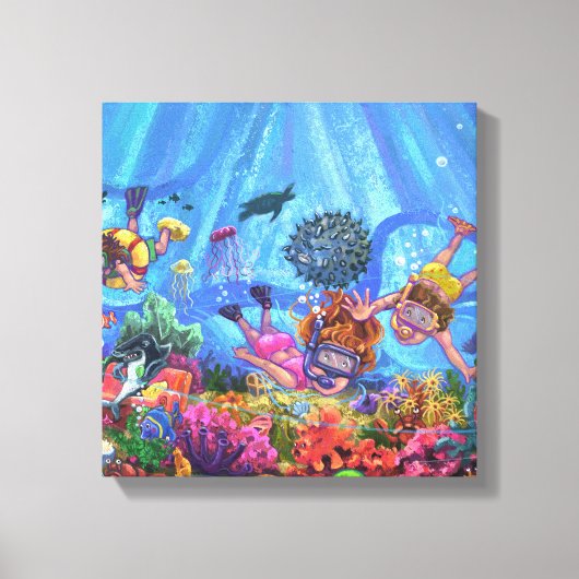 Unterhalb des Meeres Leinwanddruck (Vorderseite)