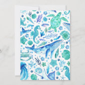 Unterhalb des Meeres: Meeresfrüchte Einladung (Rückseite)