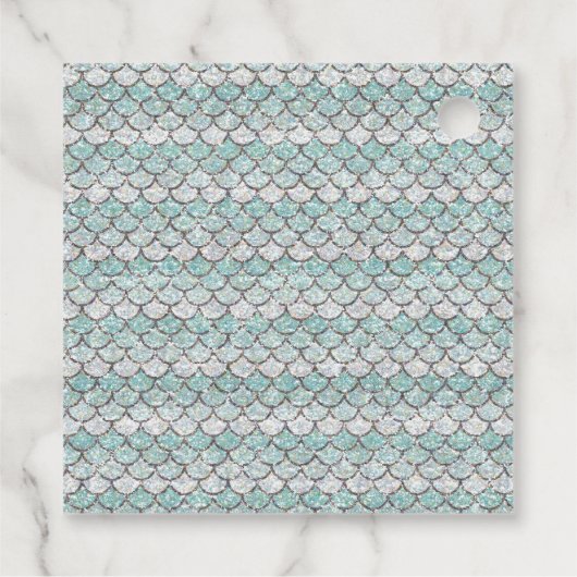 Unterhalb des Meeres | Mermaid Birthday Party Dank Geschenkanhänger (Rückseite)