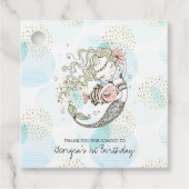 Unterhalb des Meeres | Mermaid Birthday Party Dank Geschenkanhänger (Vorderseite)