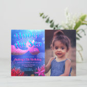 Unterhalb des Meeres mit Foto Landschaft Einladung (Stehend Vorderseite)