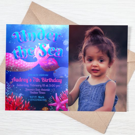 Unterhalb des Meeres mit Foto Landschaft Einladung