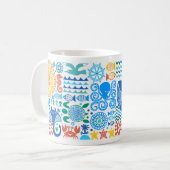 Unterhalb des Meeres | Niedlich Ocean Whale Turtle Kaffeetasse (Vorderseite Links)