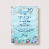 Unterhalb des Meeres | Ocean Themed Baby Dusche Dankeskarte