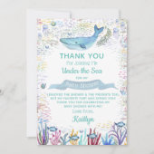 Unterhalb des Meeres | Ocean Themed Baby Dusche Dankeskarte (Vorderseite)