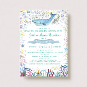 Unterhalb des Meeres   Ocean Themed Baby Dusche Einladung