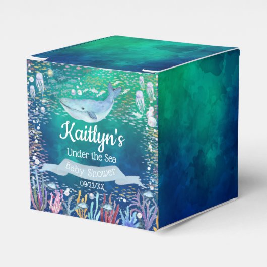 Unterhalb des Meeres | Ocean Themed Baby Dusche Geschenkschachtel (Vorderseite)