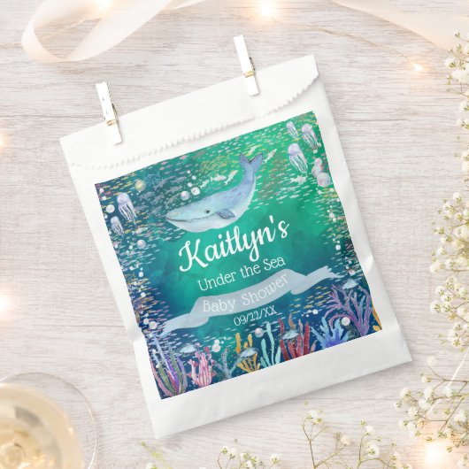 Unterhalb des Meeres | Ocean Themed Baby Dusche Geschenktütchen (Ausgeschnitten)