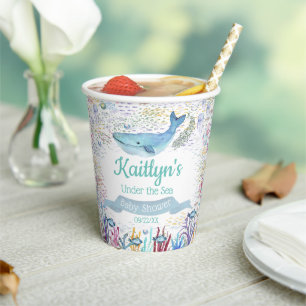 Unterhalb des Meeres   Ocean Themed Baby Dusche Pappbecher