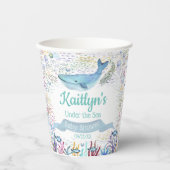 Unterhalb des Meeres | Ocean Themed Baby Dusche Pappbecher (Vorderseite)
