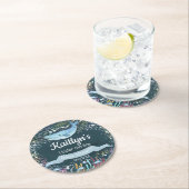 Unterhalb des Meeres | Ocean Themed Baby Dusche Runder Pappuntersetzer (Vor Ort)