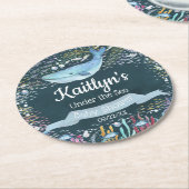 Unterhalb des Meeres | Ocean Themed Baby Dusche Runder Pappuntersetzer (Angewinkelt)