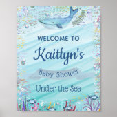 Unterhalb des Meeres | Ocean Themed Baby Dusche Wi Poster (Vorne)