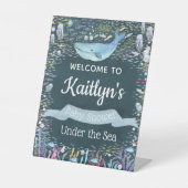 Unterhalb des Meeres | Ocean Themed Baby Dusche Wi Sockelschild (Vorderseite)